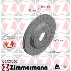 150.1295.52 ZIMMERMANN Гальмівний диск
