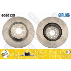 6060135 GIRLING Гальмівний диск