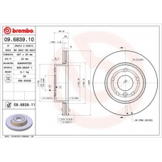 09.6839.11 BREMBO Гальмівний диск