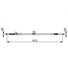 1 987 482 630 BOSCH Тросик, cтояночный тормоз