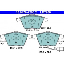 13.0470-7200.2 ATE Комплект гальмівних колодок дисковий гальм