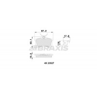 AB0231 BRAXIS КомплеК т гальмівних колодок, дискове гальмо