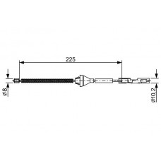 1 987 482 705 BOSCH Тросик, cтояночный тормоз