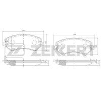 BS-1345 ZEKKERT КомплеК т гальмівних колодок, дискове гальмо