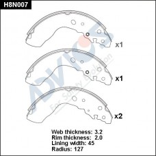 H8N007 ADVICS Комплект гальмівних колодок