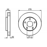 0 986 478 486 BOSCH Гальмівний диск