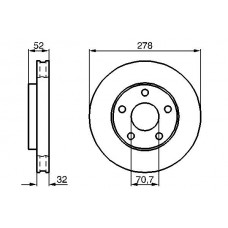 0 986 478 486 BOSCH Гальмівний диск