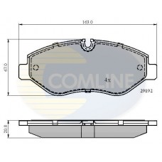 CBP01555 COMLINE Комплект гальмівних колодок дисковий гальм
