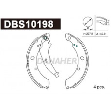 DBS10198 DANAHER Комплект гальмівних колодок