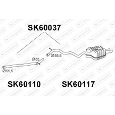 SK60037 VENEPORTE Глушник вихлопних газів кінцевий