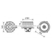 KA8258 AVA QUALITY COOLING Вентилятор салону