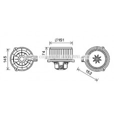 KA8258 AVA QUALITY COOLING Вентилятор салону