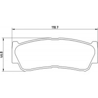 363710201672 MAGNETI MARELLI Комплект гальмівних колодок дисковий гальм