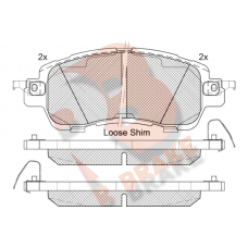 RB2235 R BRAKE Комплект гальмівних колодок дисковий гальм