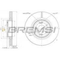 CD7205V BREMSI Гальмівний диск