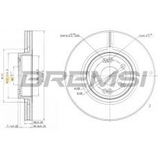 CD7205V BREMSI Гальмівний диск