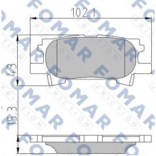 FO 892781 FOMAR Friction Комплект гальмівних колодок дисковий гальм
