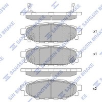 SP2118 Hi-Q Комплект гальмівних колодок дисковий гальм
