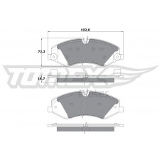 TX 17-73 TOMEX Brakes Комплект гальмівних колодок дисковий гальм