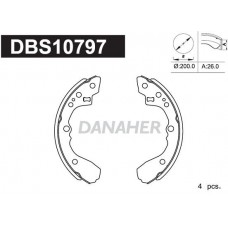 DBS10797 DANAHER Комплект гальмівних колодок