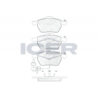 181384 ICER Комплект гальмівних колодок дисковий гальм