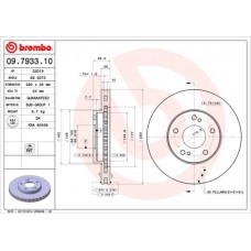 09.7933.10 BREMBO Гальмівний диск