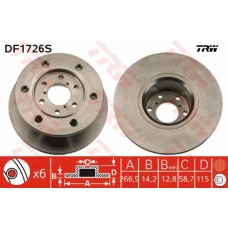DF1726S TRW Гальмівний диск