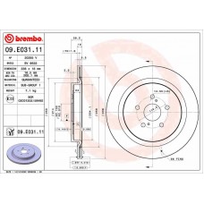 09.E031.11 BREMBO Гальмівний диск