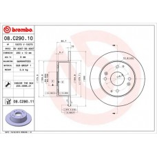 08.C290.11 BREMBO Гальмівний диск