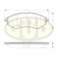 GBP098600 G.U.D. Комплект гальмівних колодок дисковий гальм