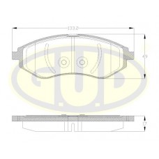 GBP098600 G.U.D. Комплект гальмівних колодок дисковий гальм