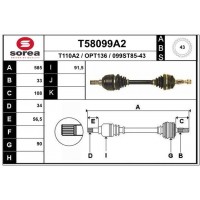 T58099A2 EAI Привідний вал