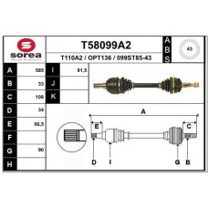 T58099A2 EAI Привідний вал