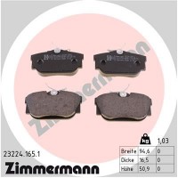 23224.165.1 ZIMMERMANN Комплект гальмівних колодок дисковий гальм
