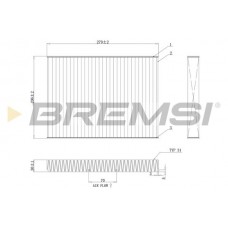 FC0181C BREMSI Фільтр повітря у внутрішньому просторі
