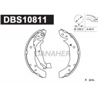 DBS10811 DANAHER Комплект гальмівних колодок