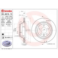 09.A616.11 BREMBO Гальмівний диск