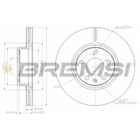 CD7291V BREMSI Гальмівний диск
