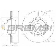 CD7291V BREMSI Гальмівний диск