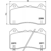 8DB 355 025-831 HELLA Комплект гальмівних колодок дисковий гальм