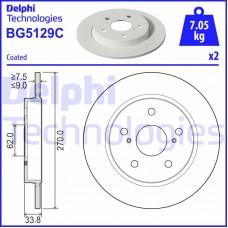 BG5129C DELPHI Гальмівний диск