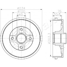 TA-0710 JAPANPARTS Гальмівний барабан