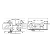 BS-1214 ZEKKERT Комплект гальмівних колодок дисковий гальм