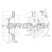 CD7855V BREMSI Гальмівний диск