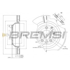 CD7855V BREMSI Гальмівний диск