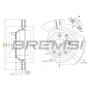 CD7855V BREMSI Гальмівний диск