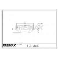 FBP-2624 FREMAX Комплект гальмівних колодок дисковий гальм