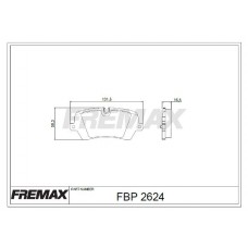 FBP-2624 FREMAX Комплект гальмівних колодок дисковий гальм