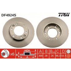DF4924S TRW Гальмівний диск