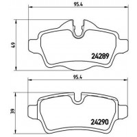 P 06 052X BREMBO Комплект гальмівних колодок дисковий гальм
